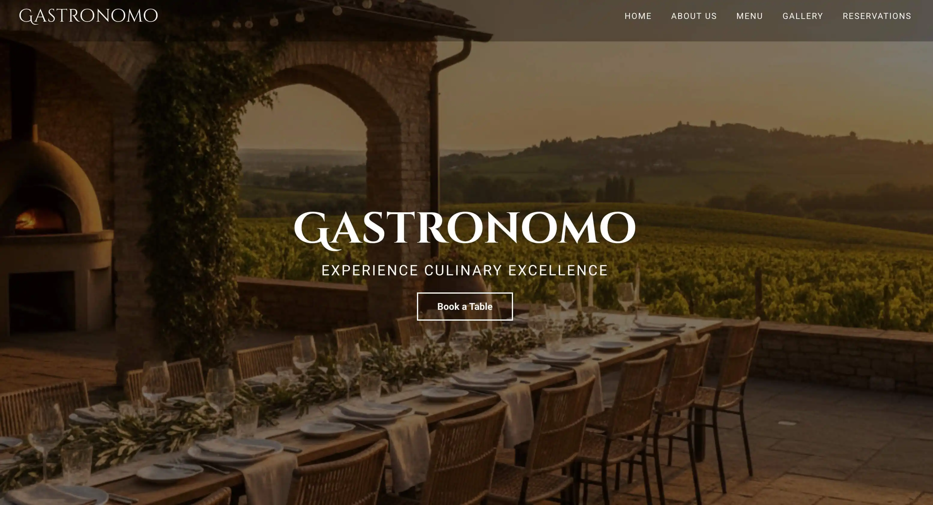 Elegant Fine Dining Website